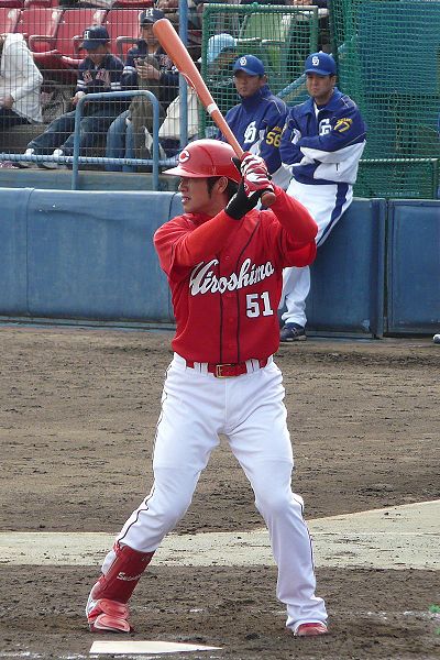 元広島東洋カープ、野村謙二郎選手のサイン入りバットです。 MIZUNO